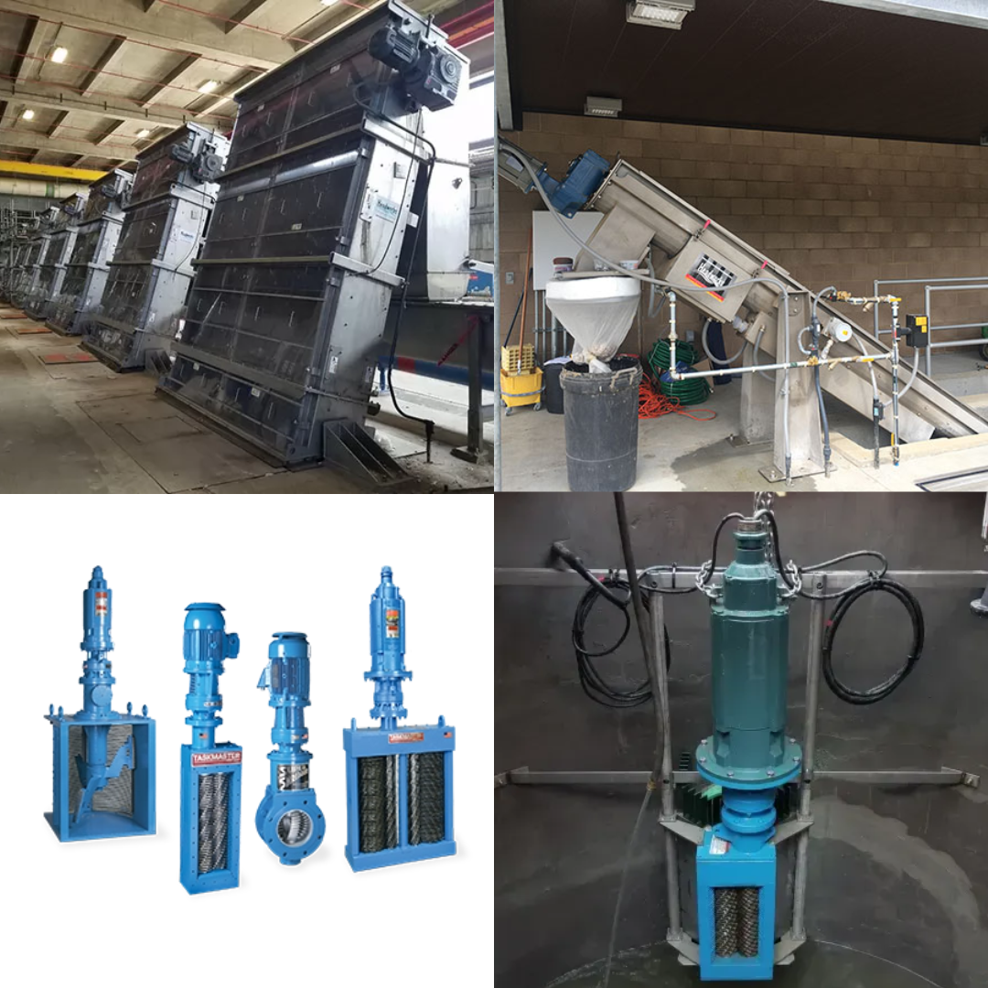 Bar screen, spiral screen, grinder, channel grinder, in-line grinder